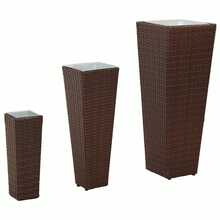 vidaXL Set für Outdoor 3 pcs Metall Pflanzkasten für den Außenbereich,geeignet für Gemüse,Blumen,Kräuter Erdbeeren,ideal für Garten und Balkon,robuste Pflanzgefäße - A - Übersicht 10
