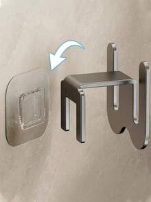 1/2pcs No Drill Wall Mounted Slipper Rack, Bathroom Hanging Shoe Storage Organizer Hook - Multicolor - View 6