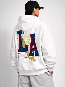 Oversized Sweatshirt L.A Los Angeles City Unisex Ref4723 - 白色 - 查看 4
