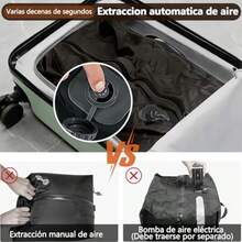 20-35L Bolsa de Compresion ViajeAirless Bag Reutilizable con ventana transparente Bolsas Empacar al Vacio Impermeable IPX7 Bolsas de Vacio para Ropa Viajes Mochila Bomba Eléctrica - como en la foto - Ver 3
