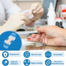 1 Bộ - (200/60/22/10 Miếng) Băng cá nhân trong suốt dùng cho vết thương khẩn cấp, băng co giãn cao, băng gạc vết thương, băng dính thoáng khí - Thích hợp cho chăm sóc vết thương khẩn cấp, cầm máu bằng bọt, vết trầy xước, v.v. Nhiều kiểu kết hợp, áp dụng cho các bộ phận cơ thể khác nhau. - Nhiều màu - Xem 5