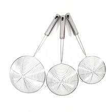 Oval Skimmer Stainless Steel Filter Mesh Oil Pot Food Filter Cookware Colander Fried Filter Kitchen Strainer Baking Cooking Tool - Silver - View 8