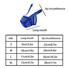 Adjustable Breathable Mesh Dog Muzzle, Anti-Biting, Anti-Picking, Anti-Chewing For Huskies, Chow Chows, Small/Medium/Large Dogs - Blue - View 3