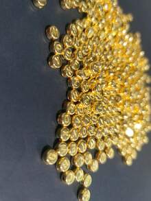 100/200pcs Acrylic Round Gold Letter Beads Suitable For DIY Bracelets And Handicrafts - Gold - View 9