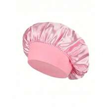 2pcs/1pc Silk Sleep Cap, Satin Hair Cap, Women Wide Brim High Elasticity Cap, Charmeuse Sleep Cap, High-End Satin Hair Care Cap, Curly Hair Silk Headband (Black & Gold) - 彩色 - 查看 9
