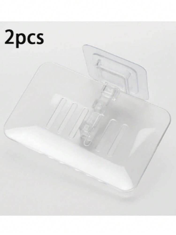 Khay đựng xà phòng treo tường tự dính trong suốt 1/2 inch, hộp đựng xà phòng pha lê treo tường, hộp đựng xà phòng để bàn có lỗ thoát nước, thích hợp cho phòng tắm. - nhiều màu - Xem 14