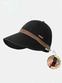 1pc Fashionable & Versatile New Loose Brim Hat, Suitable For Ponytail, Chic Design - A - View 3