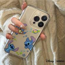 Miniso 迪士尼史迪奇太空冒险全印花手机壳，适用于 iPhone 17/17 Pro/17 Pro Max/17 Air/16/15/14/13/12/11/X 系列，iPhone 17 Pro Max 手机壳，iPhone 17 Pro 手机壳，iPhone 17 手机壳，圣诞礼物，送给女朋友的好选择 - 無色 - 查看 3