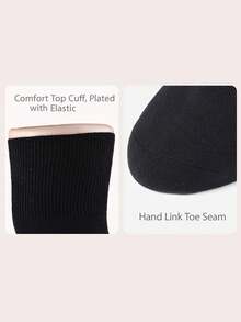 1 双女士过膝袜 – 宽罗纹袜口，超长靴筒袜腿套大腿袜，时尚日常穿着 - 彩色 - 查看 4