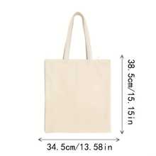 Book-Themed Tote Bag - A Self-Care Library Book Bag With Book And Heart Patterns, Inspired By BookTok, A Minimalist Gift For Book Lovers (White/Black) - Durable Book Carrying Bag, Suitable For Readers, Book Clubs, And Library Visits - 天然帆布 - 查看 6