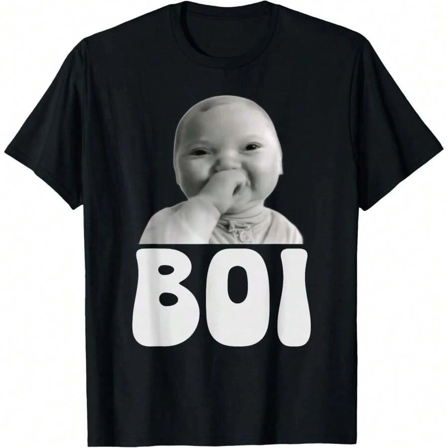 AI Baby Holding Laugh Meme Brainrot T-Shirt - 彩色 - 查看 1