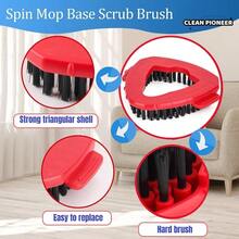 4 Pack Spin Mop Heads Compatible With EasyWring 1 - System, Scrubber Mop Brush, Hard Bristle Cleaning Brush Kitchen Bathroom TileNot 2 - - Red - 查看 4