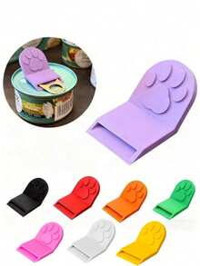 12/6/3 szt. Otwieracz do puszek z uroczym odciskiem łapy – łatwy w użyciu otwieracz do puszek z karmą dla psów i kotów, wielokolorowy - Wielokolorowe - Zobacz 2