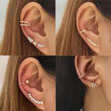 Bohemian NO Piercing Crystal Rhinestone Ear Cuff Earrings For Women Wrap Stud Clip Earrings Girl Earrings Jewelry - Multicolor - View 6