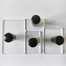 1 Set (4pcs), Acrylic Rectangular Transparent Stamp Accessories With Handle - Multicolor - View 9