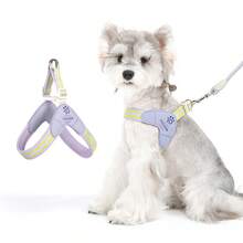 小型犬露背式胸背帶，易穿脫可調節頸部與胸部背心式胸背帶，柔軟加厚內裡附牽繩扣，適用於中小型犬，適合日常散步與訓練，可搭配牽繩使用 - 彩色 - 查看 10