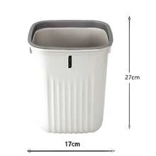 1 large-capacity 30L plastic trash bin with a lid, featuring a flip-top design to prevent odor leakage. It is used for storing desktop garbage such as fruit peels and paper scraps, keeps, places, keeping and keep, keeping, places, keep offices, living rooms, and studies. - 多色(隨機) - 查看 10
