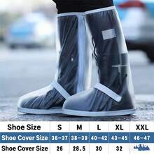 1 Pair Waterproof Shoe Covers, Reusable Rain Boots Covers With Reflective Strips, Anti-Slip Bicycle Rain Gear Protection - Multicolor - View 9