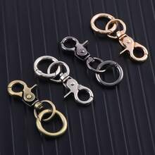 2pcs Rotating Clasp, Double-Ended Rotating Quick Hanging Hook Metal Rotating Clasp With Spring O-Ring Lobster Clasp, Suitable For Key Chain, Bag, Wallet, Lanyard DIY Crafts - Bronze - View 6