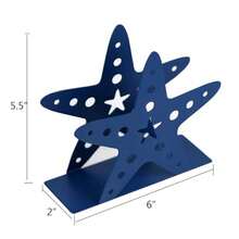 OIGUMR Servilletero de granja 6 x 5.5 pulgadas Blue Star 1 - Azul Start - Ver 3