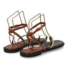 shoes&blues.es Sandali piatti da donna - Cammello - Visualizzare 5