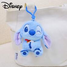 1pc Official Disney Stitch Plush Doll, Summer Celebration Series Dancing Summer Hanging Decoration, Stitch Enjoying Summer Figurine, Children's Comfort Doll, Home Decor, Bag Charm, Holiday Gift - Blue - View 5