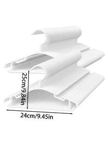 1/5/10/20pcs Baby Plastic Hangers, Suitable For Wardrobe, Toddler, Infant, Child, Newborn Clothes Rack, Ideal For Laundry Room And Nursery, Great Storage And Organization Solution - White - View 11
