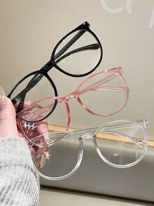 1/3副女士眼镜，防止视觉疲劳，适合看电脑、看电视、玩游戏和看手机，透明镜片，时尚百搭，呵护双眼。 - 彩色 - 查看 1