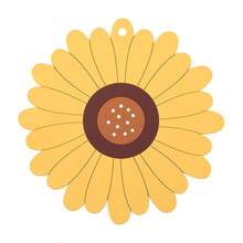 Sunflower Beverage Coaster 2 Pieces Set, Silicone Coaster For Beverages, Flower Soft Rubber Coaster To Protect Furniture From Watermarks Or Damage, Non Slip Coaster (Large/Small, Sunflower) - Multicolor - View 11