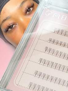 Glueless Lower False Eyelashes For Sensitive Eyes | Natural Look, Hypoallergenic & Easy Application - Black - View 4