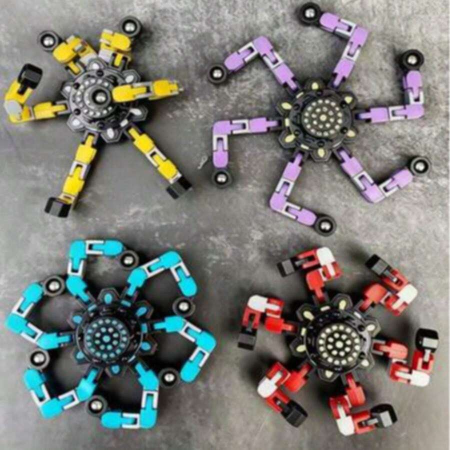 5/10pcs Transformable Mechanical Chain, Helps Relieve Anxiety And Focus, Suitable As Birthday Gift, Party Favor, Best Gift, Holiday Gift, Stocking Stuffer, Party Favor And Gag Gift! - Multicolor - View 1