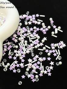 30g Irregular Mixed Soft Pottery About 5mm+Scattered Beads Handmade DIY Bracelet Necklace Accessory Material Package - Multicolor - View 12