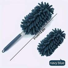 1 Set Mini Car Duster Brush, Flexible Adjustable Ultra-Fine Fiber Cleaning Tool For Home And Vehicle Interior Maintenance - Made Of Polyester Fiber. - Pink - View 7