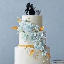6pcs/3pcs/1pc Wedding Cake Topper Decorations, Suitable For Wedding Party Cake Decor - Multicolor - View 5