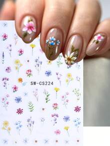 2 miếng dán móng tay hình hoa, họa tiết cánh hoa cúc mùa hè xuân, dụng cụ trang trí móng tay DIY, phụ kiện và dụng cụ làm móng, món quà xinh xắn dành cho các cô gái, vật tư làm móng - Nhiều màu - Xem 3