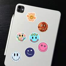 50 hình vẽ graffiti mặt cười hoạt hình - Chất liệu vinyl chống thấm nước, thích hợp dán lên ốp laptop, ốp điện thoại, đàn guitar, ván trượt, v.v. - Quà tặng DIY sổ lưu niệm phong cách hoạt hình cho trẻ em - A - Xem 6