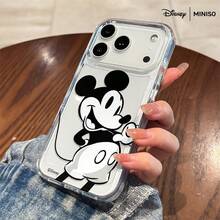Disney Mickey Mouse Retro Black & White Design Phone Case Suitable For IPhone 17/17 Pro/17 Pro Max/17 Air/16/15/14/13/12/11/X Series Iphone 17 Pro Max Case Iphone 17 Pro Case Iphone 17 Case Stocking Stuffers The Girlfriend - Clear - View 5