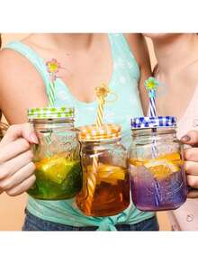 1pc/6pcs Flower Straw Lids, Fit For 30oz & 40oz Cups, 10mm Silicone Straw Caps, Reusable, Dustproof, Minimalist Straw Covers, Cup Accessories, Mother's Day Gift - Bauhinia - View 2