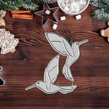 创意蜂鸟模具，DIY剪贴簿相册和压花模板，贺卡制作工具，卡片纸切割工艺品，礼品卡制作模板模切。 - 銀色 - 查看 8