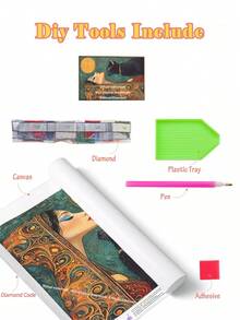 |5D DIY Diamond Painting|Elegant Woman & Black Cat Under Full Moon DIY Diamond Art Kit,Ornate Golden-Patterned Attire.Handmade Decorative Painting, 5D DIY Embroidery Mosaic Art, Make Your Own Wall Art DIY, Enjoy Hands-On Fun - No Frame - View 3