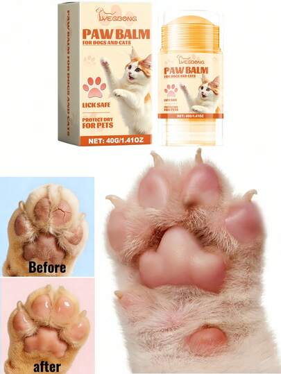 Bálsamo para las patas de las mascotas, barra de cuidado de las almohadillas para gatos y perros. Bálsamo hidratante y suavizante para proteger las patas de las grietas, cuidado suave para las patas y almohadillas de las mascotas, ideal para el invierno