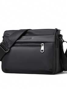 1pc New Men's Casual Sling Bag, Simple Business Travel Shoulder Bag, Outdoor Crossbody Bag, Commute Small Messenger Bag - Multicolor - View 8