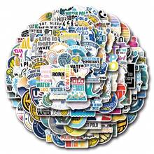 120pcs Water Polo Vinyl Stickers, Beautiful And Practical, Suitable For Scrapbooks, Diaries, Bumpers, Skateboards, Water Bottles, Helmets, Water Cups, Car Stickers, Etc. - Random - View 1