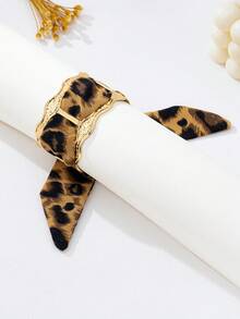 1pc Exaggerated Leopard Print Scarf Bracelet For Women - Multicolor - View 5
