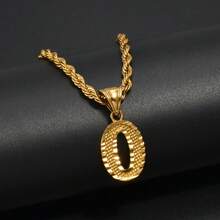 Collares con letras A-Z para mujeres y hombres, colgante con inicial bañado en oro, cadena de cuerda, joyería de letras del alfabeto en inglés, africana - Amarillo Oro - Ver 27