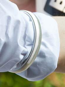 2/6件装衬衫袖套，弹性金属臂带，防止袖子滑落，男女通用 - 彩色 - 查看 4