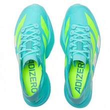 Adidas Zapatillas de running Adizero Adios4 para hombre, clásicas, de caña baja, con amortiguación y comodidad - Azul menta/verde - Ver 11