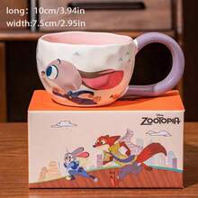 Disney Cốc sứ hình Judy Nick trong Zootopia, cốc tai to ngộ nghĩnh, cốc ăn sáng chất lượng cao dùng tại nhà. - Nhiều màu - Xem 9