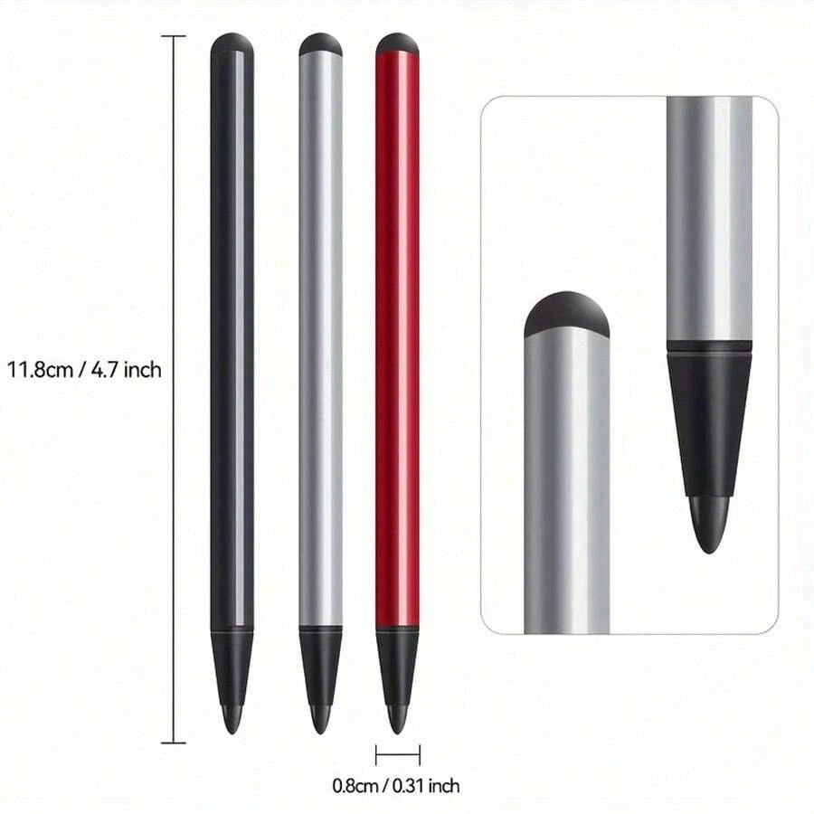 1/3 buah Pena Stylus Layar Sentuh Universal untuk Meningkatkan Perangkat Anda - Pena Sentuh Ganda Kapasitif & Resistif untuk GPS, E-Book, Tablet, dan Layar Resistif, Hadiah Sempurna untuk Ulang Tahun, Paskah, Hari Presiden, dll.! - MultiWarna - View 1