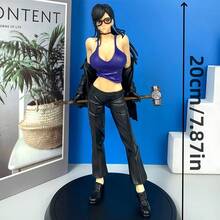 高品质动漫人物收藏雕像，配有锤子 - 紫色头发，黑色服装和眼镜，是动漫迷理想的圣诞节和生日礼物。 - 彩色 - 查看 3